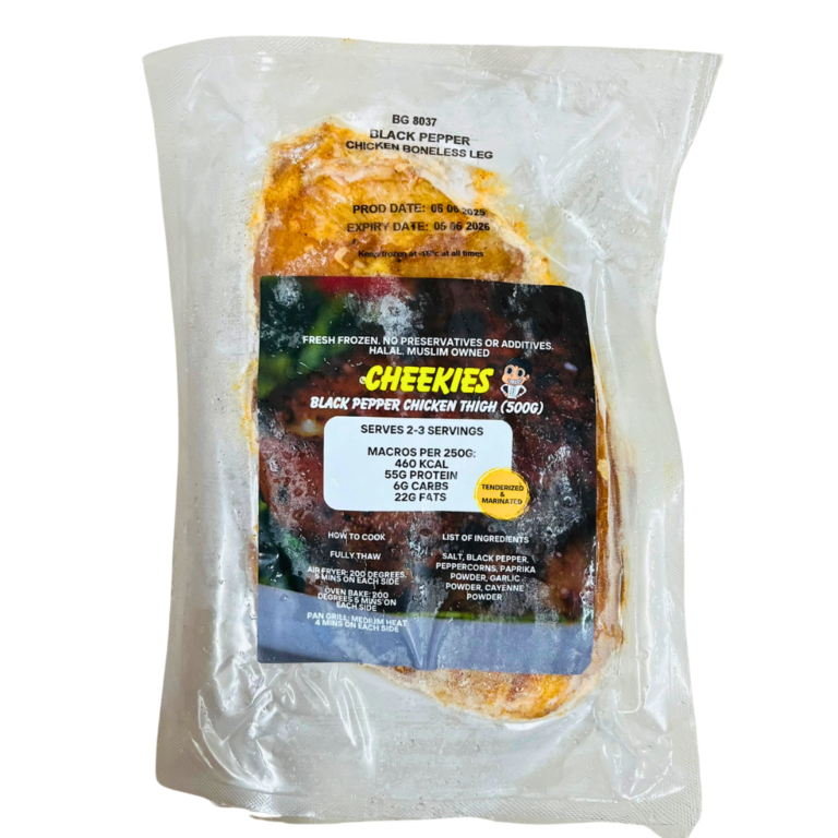 Cheekies Black Pepper Chicken Thigh 500g - OurLocalMart